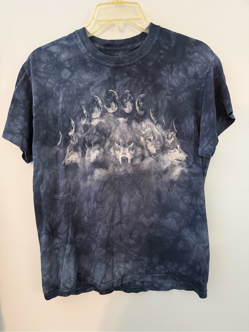 The Mountain vintage tie dye wolf moon cycle tee size small